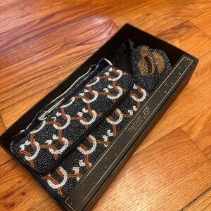 Rachel Zoe Black and Orange Beaded Western Cowboy Set